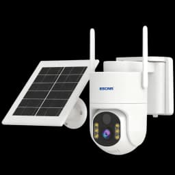 ESCAM QFS71 4G LTE con visión nocturna en color de 3 MP, alarma PIR, PTZ y audio bidireccional - Cámara de seguridad con panel solar