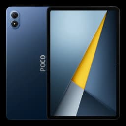 Xiaomi Poco Pad M1 Wifi 8Go/256Go Bleu, tablette fine bleu nuit, double capteur arrière, grands bords fins, écran large aux couleurs vives et contrastées.