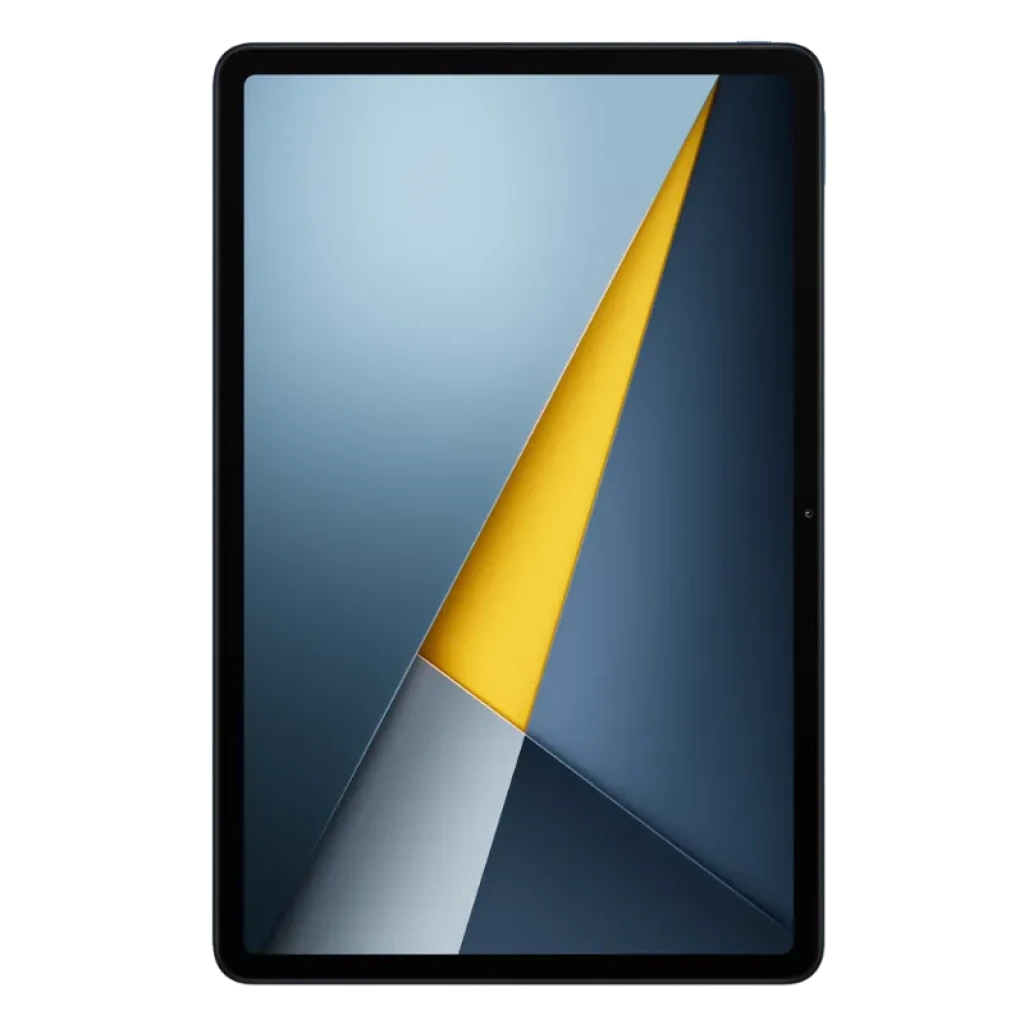 Xiaomi Poco Pad M1 Wifi azul com tela grande de bordas finas, câmera dupla traseira vertical e acabamento fosco; 8GB RAM e 256GB armazenamento. - Item1