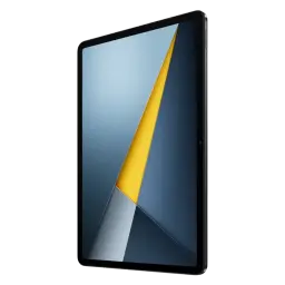 Xiaomi Poco Pad M1 Wifi 8Go 256Go Gris avec grand écran bord à bord, bords fins et design épuré, dalle lumineuse aux tons gris et accent jaune diagonal