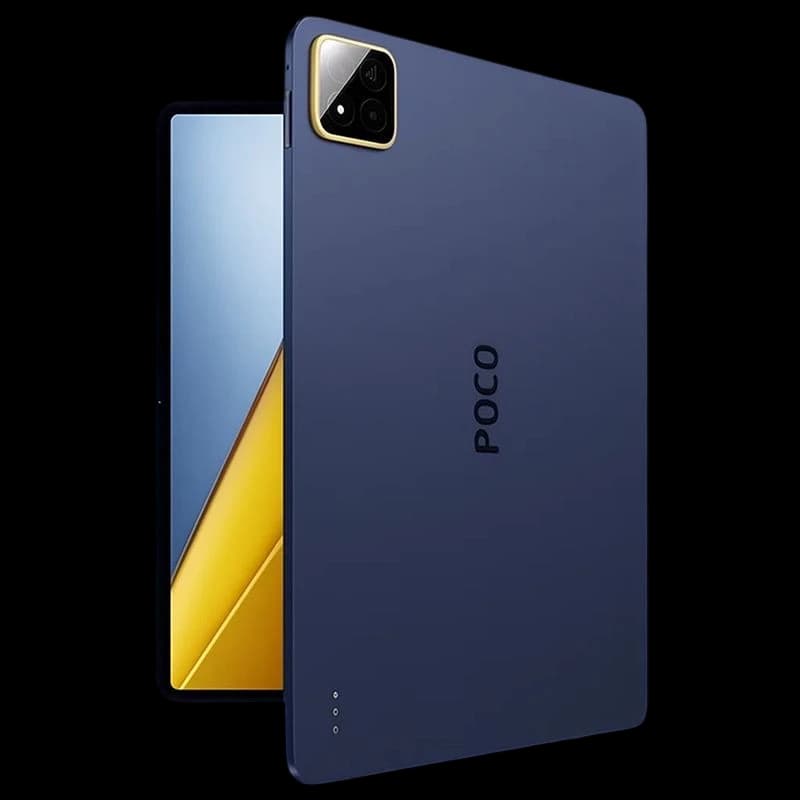 Xiaomi Poco Pad X1 Wifi bleu avec grand écran bord fin, dos mat bleu, module photo carré avec double capteur, 8 Go RAM et 512 Go stockage
