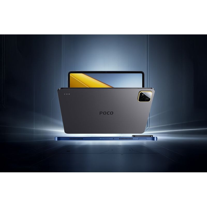 Xiaomi Poco Pad X1 Wifi 8GB 512GB azul com corpo metálico fosco, cantos arredondados, tela ampla de bordas finas e módulo de câmera quadrado com flash - Item2