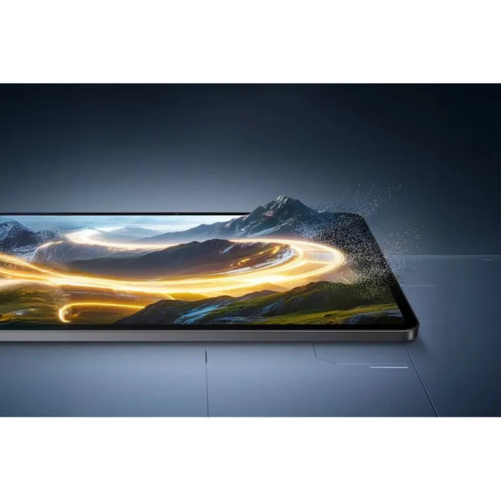 Xiaomi Poco Pad X1 Wifi 8GB/512GB Gris con cuerpo metálico mate, pantalla amplia sin bordes, módulo de cámara trasera cuadrado con aro dorado y logo POCO - Ítem2