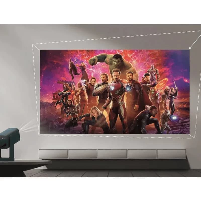 Proyector Wanbo Cube 1 Sky Blue, compacto y moderno, proyección HD brillante de 350 lúmenes, corrección trapezoidal y enfoque preciso para cine en casa