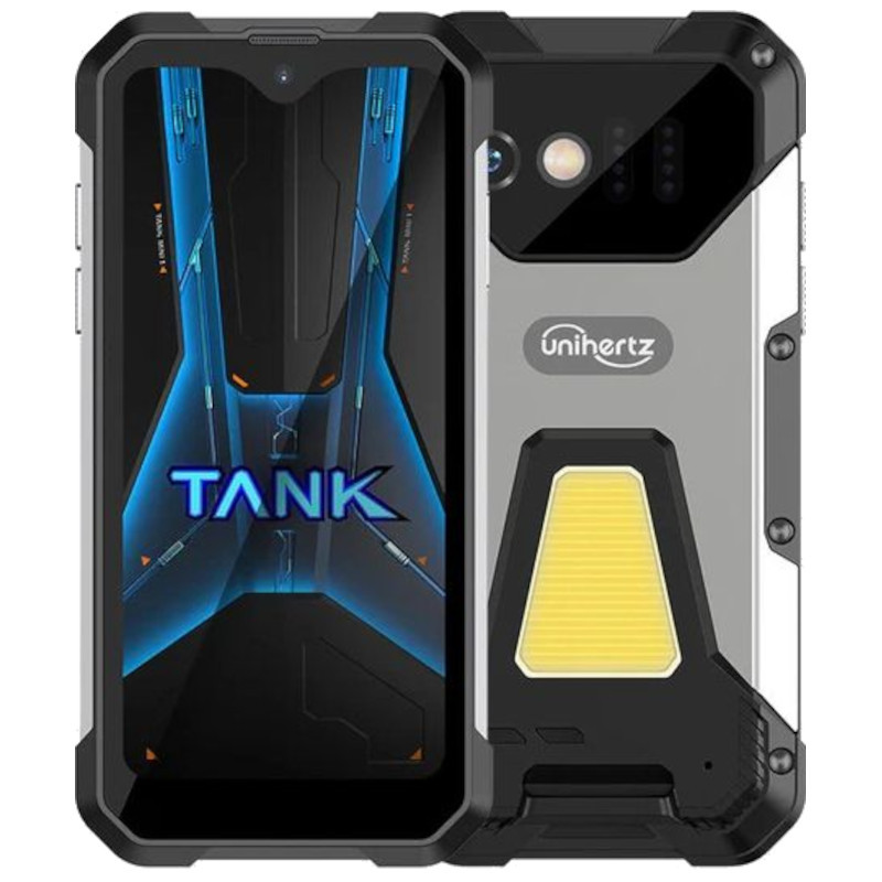 Unihertz 8849 Tank Mini 1 12GB/256GB Gris Rugged con diseño robusto, bordes reforzados, pantalla compacta, cámara trasera dual y panel trasero con luz - Ítem