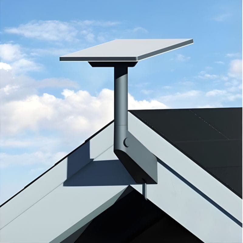 Support mural STARLINK gris pour Mini Kit, fixation robuste en métal, bras vertical et plaque supérieure, montage sur pignon de toit, design discret et stable