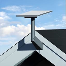 Support mural STARLINK gris pour Mini Kit, fixation robuste en métal, bras vertical et plaque supérieure, montage sur pignon de toit, design discret et stable