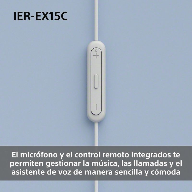 Auriculares Sony IER-EX15C rosa con conector USB-C, cable plano, botones de volumen y micrófono en línea; diseño intrauditivo con almohadillas suaves. - Ítem5