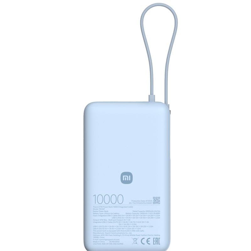 Xiaomi Power Bank 10000mAh (câble intégré) 67W Bleu Glacier - Ítem