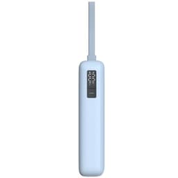 Xiaomi Power Bank 10000mAh 67W Azul Hielo con cable integrado; cuerpo esbelto azul, pantalla LED frontal para nivel de carga y puerto único alineado