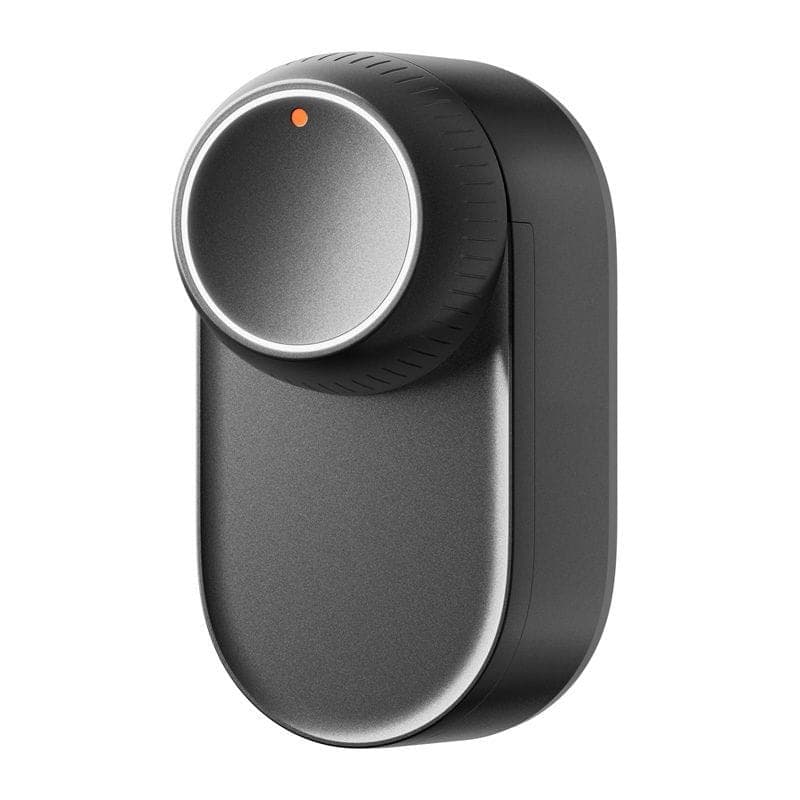 Fecho inteligente SwitchBot Lock Ultra Preto com corpo preto fosco, botão giratório grande prateado e indicador LED laranja, design compacto e moderno
