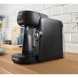 Bandeja antigoteo extraíble y ajustable de la Bosch Tassimo Finesse TAS16B2 en color negro, con rejilla perforada y base redonda para recoger líquidos