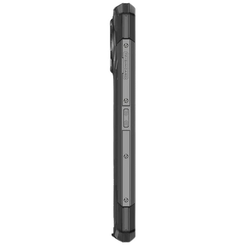 Doogee S200X 12GB/512GB VIP version Rugged Negro con diseño mecha amarillo, carcasa robusta, detalles metálicos y lector inalámbrico visible en la trasera