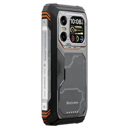 Chip MediaTek Dimensity 7050 5G com design metálico e iluminação dourada, detalhe técnico robusto para desempenho potente no Blackview XPLORE 1 Pro