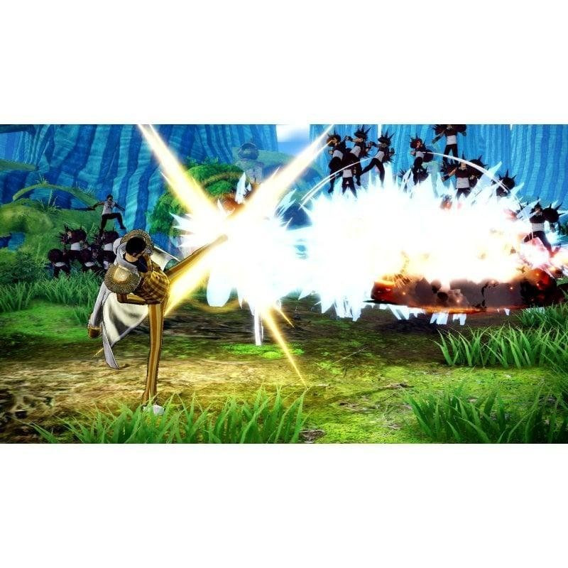 Jaquette PS5 One Piece Pirate Warriors 4 avec Luffy en combat, effets rouges éclatants, Kaido en arrière-plan, logo au centre, classification PEGI 12 - Ítem3