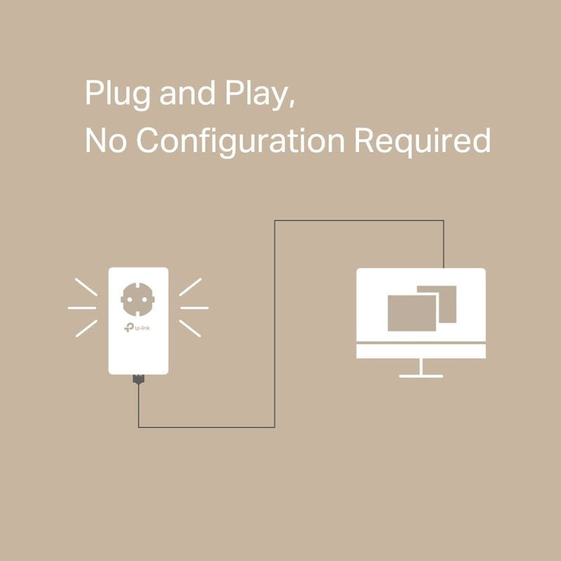TP-Link TL-PA7017P Kit Adaptateurs CPL AV1000 blancs avec prise intégrée, port Ethernet RJ45, voyants LED d état, design compact à ailettes de ventilation - Ítem3