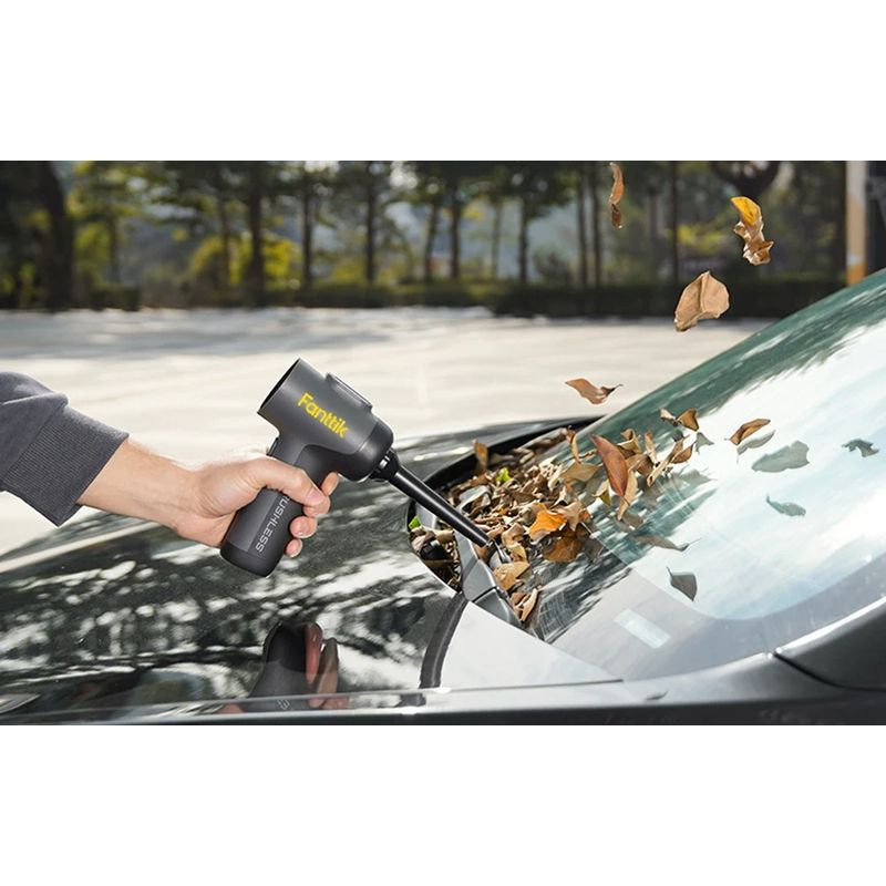 Fanttik Slim V9 Mix - Aspirateur à main sans fil compact, corps gris et jaune, réservoir transparent, filtre cylindrique, moteur brushless, design ergonomique - Ítem3