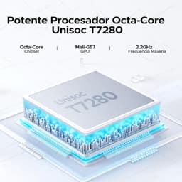 Doogee U13 Vip Edition 13 6GB/256GB WiFi Azul con chip Unisoc T7280 octa core, GPU Mali G57 y frecuencia hasta 2.2 GHz, rendimiento potente y eficiente