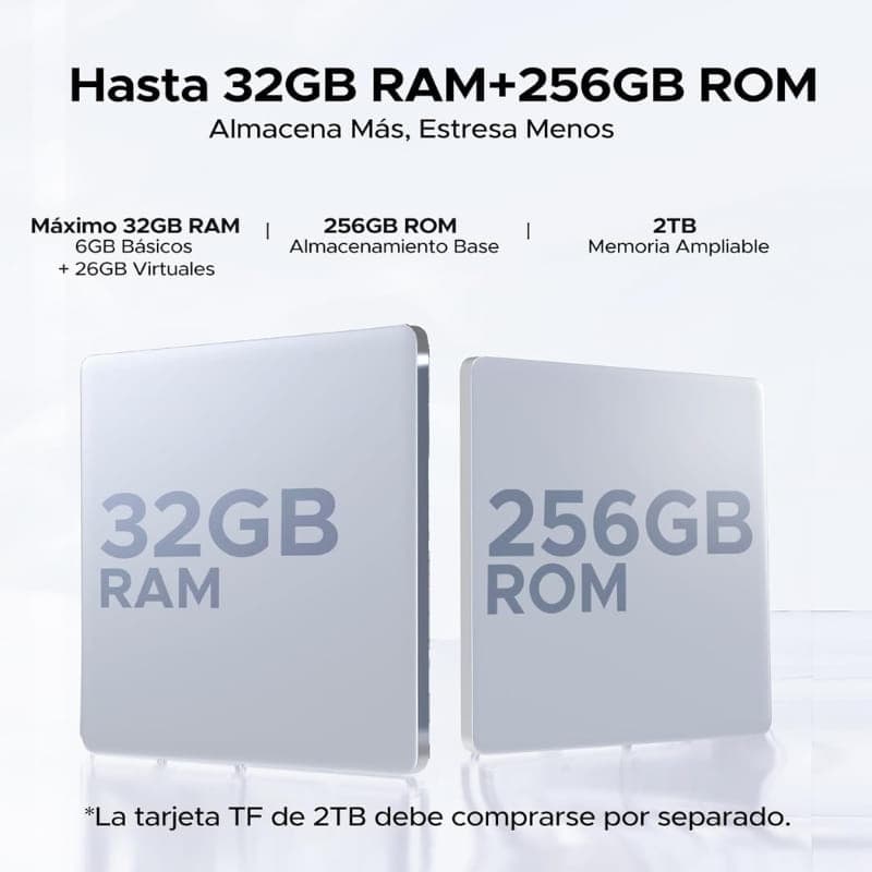 Doogee U13 Vip Edition 13 6GB/256GB WiFi Azul con 32GB RAM expandibles y 256GB ROM, admite tarjeta TF hasta 2TB para ampliar memoria