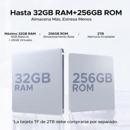 Doogee U13 Vip Edition 13 6GB/256GB WiFi Azul con 32GB RAM expandibles y 256GB ROM, admite tarjeta TF hasta 2TB para ampliar memoria
