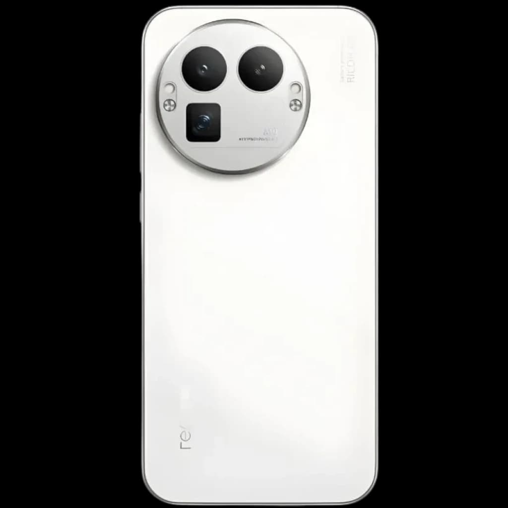 Realme GT 8 Pro 5G 16GB/512GB Blanco con trasera blanca brillante y módulo de cámara circular plateado con triple lente y flash en disposición simétrica