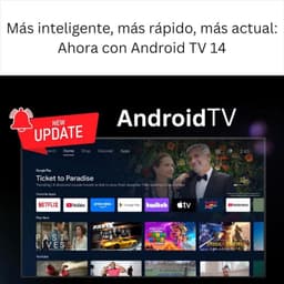 UBISHENG GD1 2GB/16GB 4K Android TV Stick con Android TV 14, interfaz moderna, apps como Netflix y YouTube, streaming 4K fluido y actualizaciones recientes