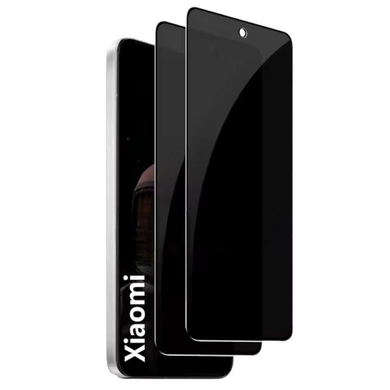 Protecteur en verre trempé anti espion Xiaomi 15T PRO avec filtre de confidentialité, découpe pour caméra frontale, bords noirs et couverture écran - Ítem