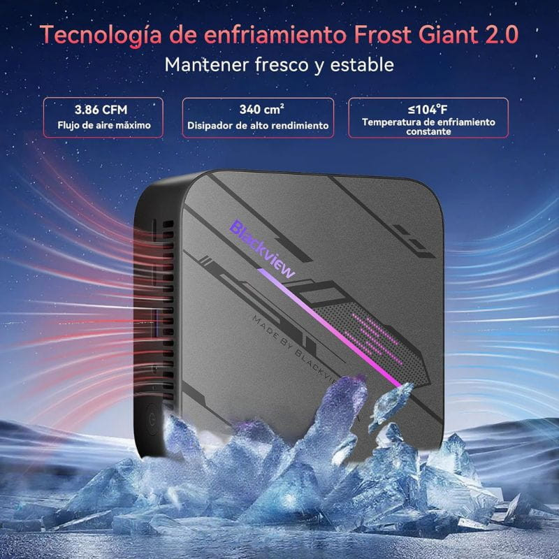 Mini PC Blackview MP100 Ryzen 7430U 16 GB/512 GB SSD Wi-Fi 6 WIN11 Pro - Ítem7