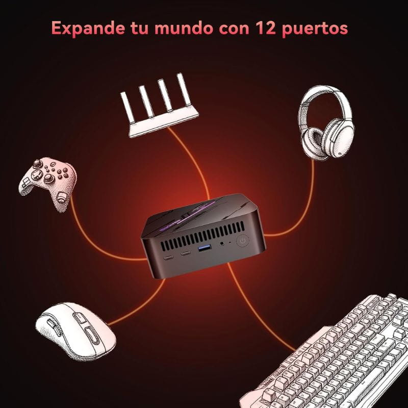 Mini PC Blackview MP100 Ryzen 7430U 16 GB/512 GB SSD Wi-Fi 6 WIN11 Pro - Ítem4