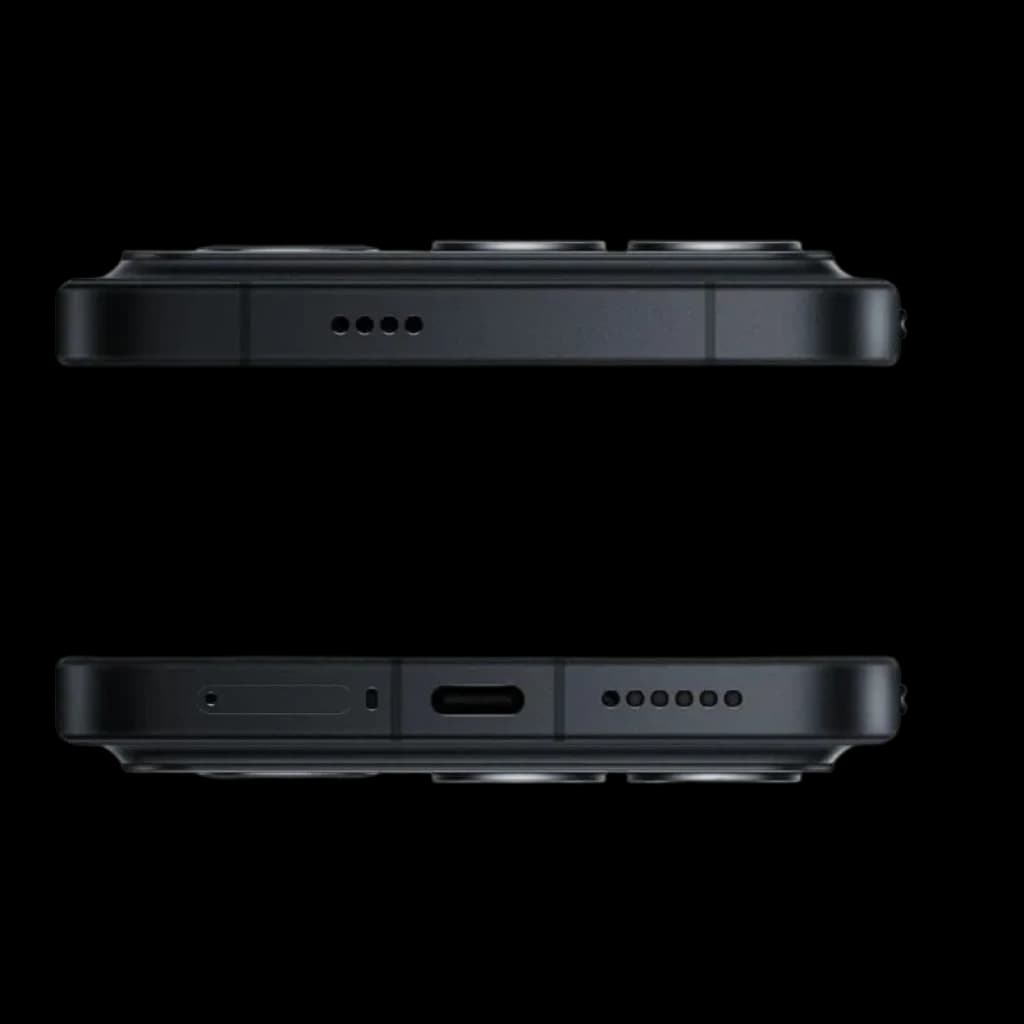 Xiaomi Poco F8 Ultra 5G 16GB/512GB Negro con chasis metálico negro mate, marco recto, módulo de cámaras saliente, altavoces duales y puerto USB-C central