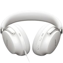 Bose QuietComfort Ultra 2 Gen Headphones Blanco con acabado metálico elegante, diadema acolchada y auriculares circumaurales para ajuste cómodo y premium