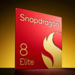 Xiaomi Poco F8 Ultra 5G 12GB/256GB Blue Denim con chip Snapdragon 8 Elite: placa roja y dorada con logotipo de llama estilizada y tipografía en relieve