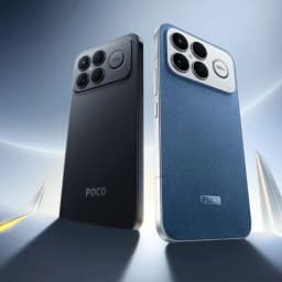 Xiaomi Poco F8 Ultra 5G 12GB/256GB Blue Denim con trasera azul tipo denim y módulo de cuatro cámaras grandes; marcos planos metálicos y diseño elegante