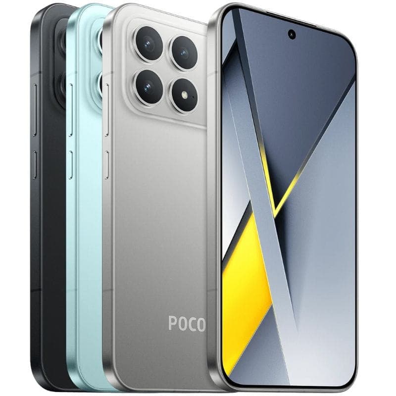 Xiaomi Poco F8 Pro 5G 12GB/512GB Negro con bordes planos, módulo de cámaras traseras sobresaliente, altavoces en ambos extremos y puerto USB-C central