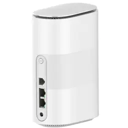 ZTE MC888B 5G LTE Router branco vertical com design curvo, grelha superior prateada, portas LAN e PHONE laterais e botão WPS para conexão rápida