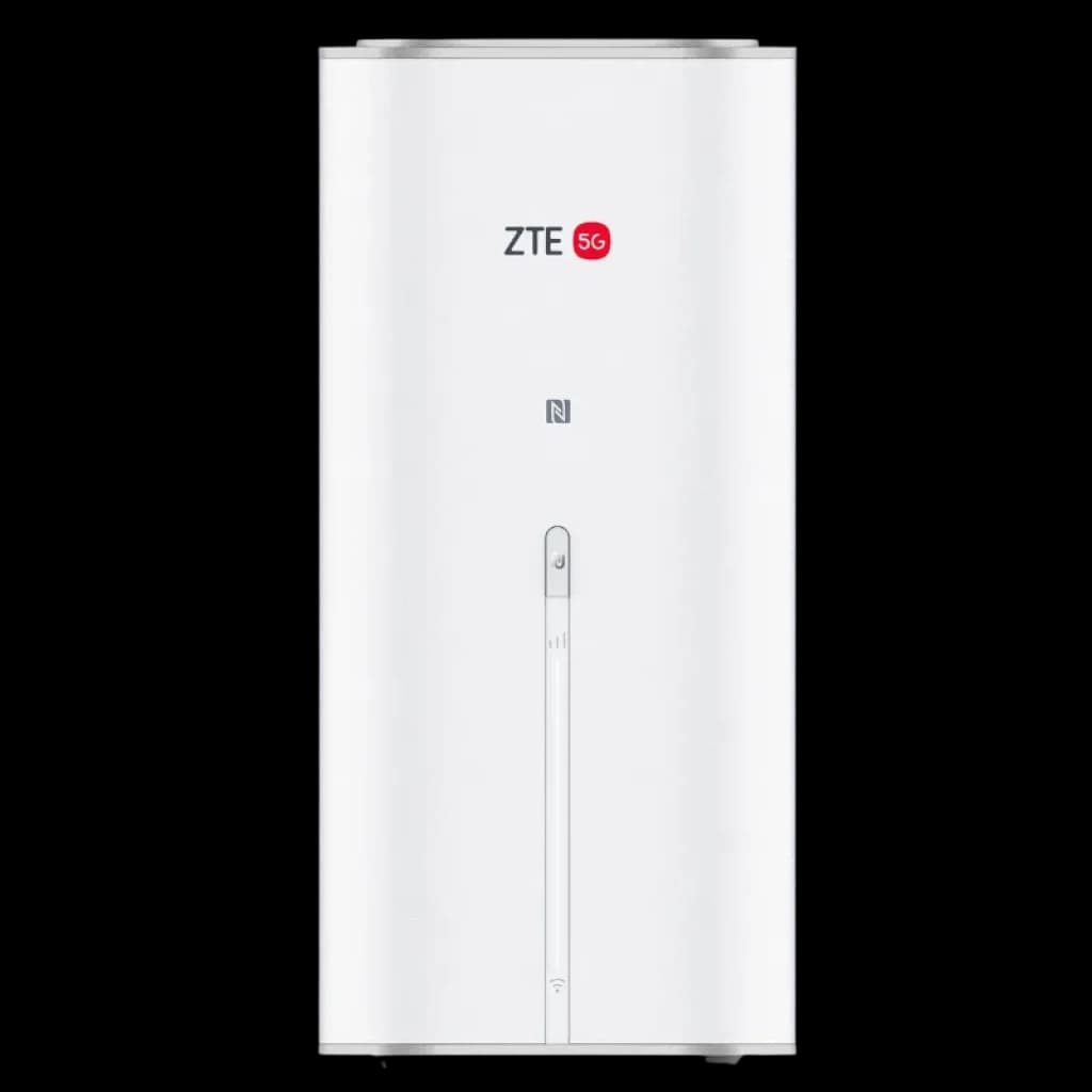 Router 5G ZTE G50 com Wi-Fi 7, design vertical branco