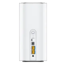 Detalhe das portas LAN, RJ-11 e USB-C do router ZTE G50