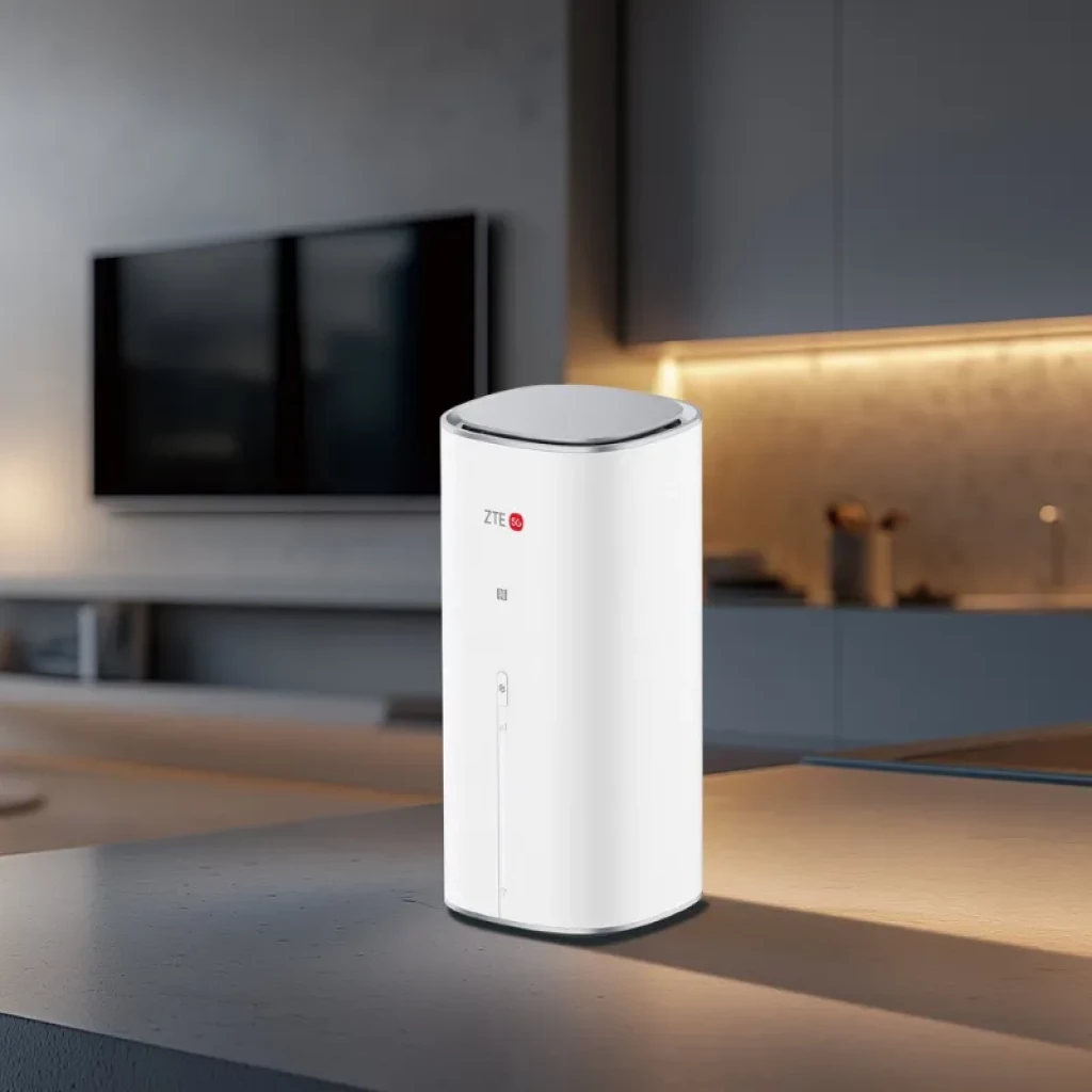 Router 5G ZTE G50 con Wi-Fi 7, diseño vertical blanco - Ítem4