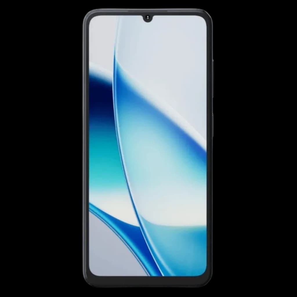 Hotwav A17 Pro Max 4GB/128GB Preto com tela grande de bordas finas, notch em gota central e display com degradê azul, moldura preta discreta