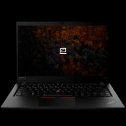 Portátil Lenovo ThinkPad T14s negro de 14 pulgadas, teclado QWERTZ con trackpoint rojo, pantalla encendida con biseles delgados y diseño profesional