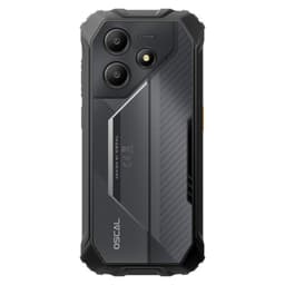 Oscal Marine 2 8Go 128Go Noir Rugged Tablet dos robuste noir, coque antichoc texturée, triple module caméra avec double capteur large et flash LED