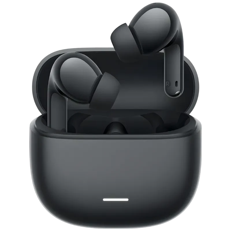 Xiaomi Redmi Buds 8 Lite Noir avec boîtier de charge mat, écouteurs brillants à tige courte, LED frontale discrète et design compact élégant - Ítem5