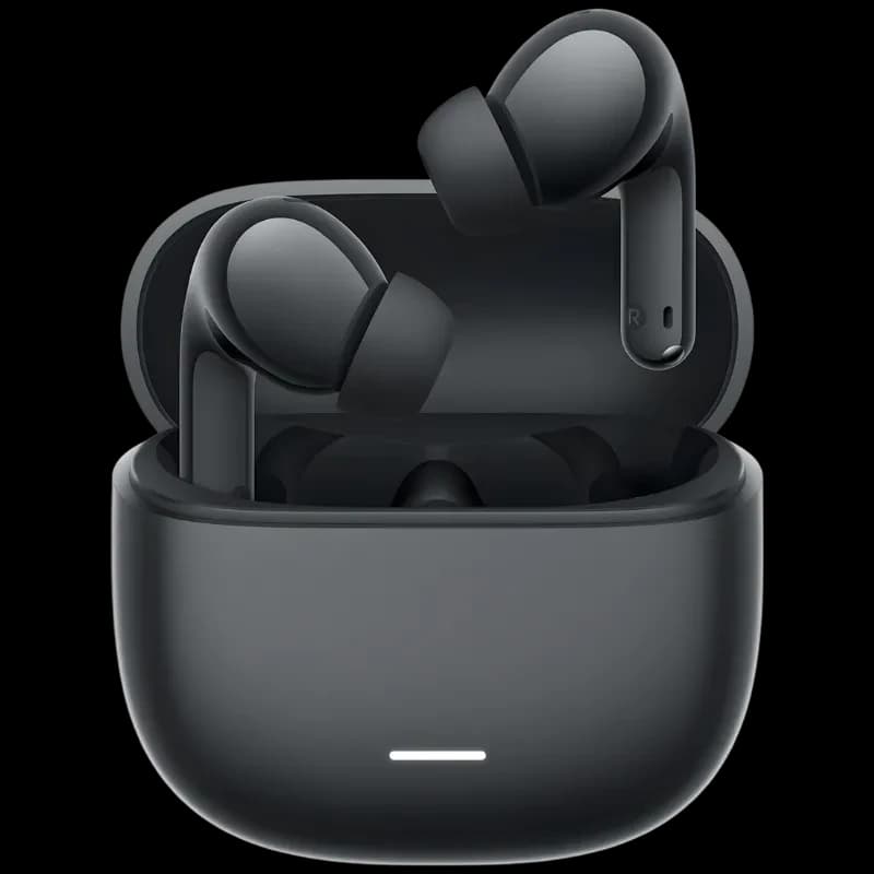 Xiaomi Redmi Buds 8 Lite Negro con estuche mate compacto, auriculares in ear con vástago brillante y luz LED frontal indicadora