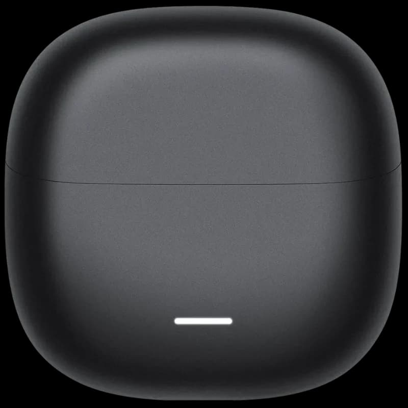 Xiaomi Redmi Buds 8 Lite Negro: estuche de carga compacto negro mate con bordes redondeados y luz LED frontal indicadora