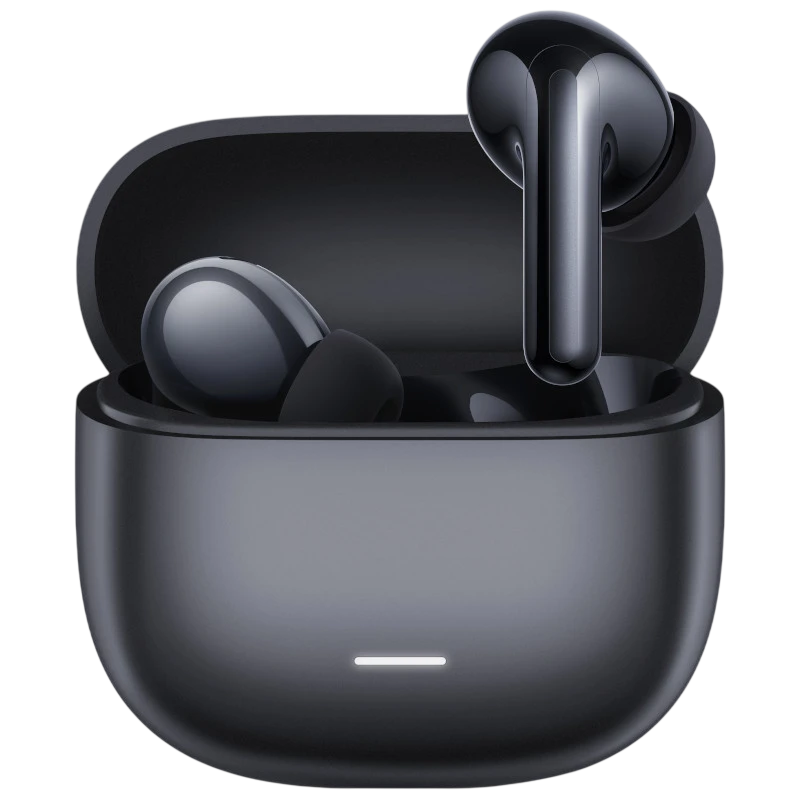 Xiaomi Redmi Buds 8 Lite Negro con estuche mate compacto, auriculares in ear con vástago brillante y luz LED frontal indicadora