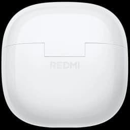 Xiaomi Redmi Buds 8 Lite Blanco estuche de carga compacto y brillante con logo Redmi centrado, tapa con bisagra frontal y diseño minimalista rectangular con