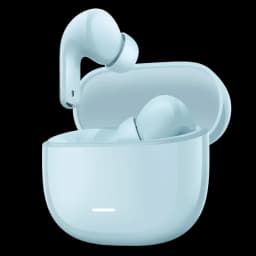 Xiaomi Redmi Buds 8 Lite Azul con estuche de carga compacto; diseño in-ear, acabado mate celeste y luz LED frontal indicadora