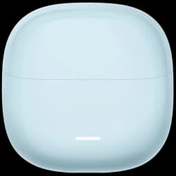 Xiaomi Redmi Buds 8 Lite Azul estuche de carga compacto en azul claro con acabado brillante y luz LED frontal discreta, bordes redondeados y diseño minimalista