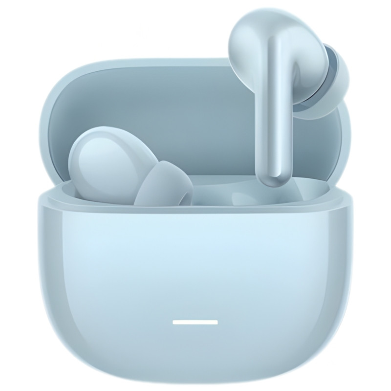 Xiaomi Redmi Buds 8 Lite Bleu, écouteurs true wireless bleus avec tiges brillantes et embouts silicone, étui compact assorti à LED frontale - Ítem