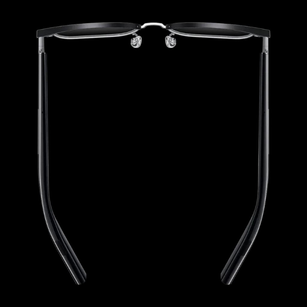 Lunettes audio intelligentes Mijia Browline de couleur noire avec monture élégante et branches fines, design semi-circulaire supérieur, style moderne et léger IP54